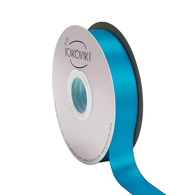 ビビッドブルーサテンリボン 25mm幅 ダブルフェイス クオリティサテン - ギフトラッピング、ウェディング、招待状、クラフト、アパレル、ヘッドバンド用 - 45メートル/巻き ビビッドブルーサテンリボン 25mm幅 ダブルフェイス クオリティサテン - ギフトラッピング、ウェディング、招待状、クラフト、アパレル、ヘッドバンド用 - 45メートル/巻き