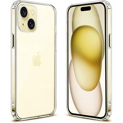 iphone 15 Plus 用 ケース クリア 全面保護 薄型 軽量 耐衝撃 iphone15Plus 用 スマホケース アイフォン15 Plus 用 カバー レンズ保護 ワイヤレス充電対応 黄変防止 落下防止 TPU 全透明