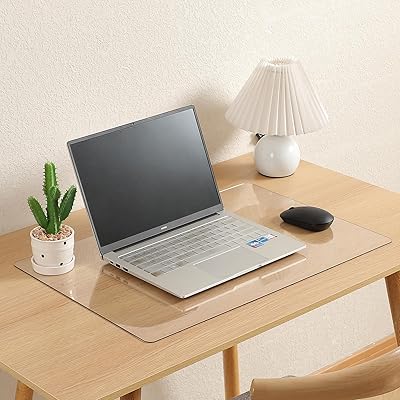 デスクマット 透明 テーブルクロス 600x450mm 厚さ1.5mm 透明 マウス対応 PVC製 事務所 学習机 専用デスクマット 机マット 子供 デスクマット パソコン マット 防水 耐熱 傷や汚れに強い. (透明1.5mm, 600x450mm