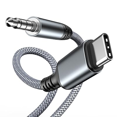 AUXケーブル タイプc USB C to 3.5mm テレオケーブル 音声変換ケーブル DAC搭載 ハイレゾ音質 4極 Type C to 3.5mm オーディオケーブル Hi-Fi音質 ナイロン編み 高耐久性 ヘッドホン/iPhone 15シリー