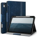 iPad Air 13インチ ケース M3 (2025) /M2 (2024) 専用 ペンシル ホルダー Pencil Pro/USB-C完全対応 ひび割れ防止 ソフトPUレザー マルチスタンド機能 オートスリープ (ブルー)