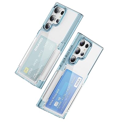 Samsung Galaxy S23 Ultra 用 ケース クリア 米軍MIL規格の保護 カード収納 耐衝撃構造 黄変防止 擦り傷防止 透明 PC 背面クリア Galaxy S23 Ultra 用 カバー クリアケース(Galaxy S23 Ult