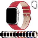 アップルウォッチ バンド Apple Watch バンド アップルウォッチベルト 本革 装着簡単 保護ケース付き レディース メンズ 1/2/3/4/5/6/7/8/9/SE/SE2/Ultra/Ultra2シリーズ対応(38mm 40mm 41mm(2)