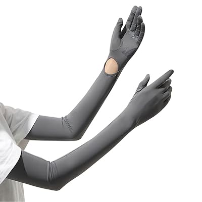 アームカバー レディース UPF50+ UVカット率98% 接触冷感 吸汗速乾 ロングUV手袋 ひんやり フィット感 可愛い 伸縮性 通気性 腕カバー 日焼け対策 通勤 通学 運転 アウトドア スポーツ (ダークグレー) アームカバー レディース UPF50+ UVカット率98% 接触冷感 吸汗速乾 ロングUV手袋 ひんやり フィット感 可愛い 伸縮性 通気性 腕カバー 日焼け対策 通勤 通学 運転 アウトドア スポーツ (ダークグレー)