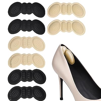 靴擦れ防止パッド 靴ズレ防止 靴ずれ防止 かかとパッド 靴かかと保護パッド 厚手2ペア、薄手2ペア (ブラック 2*(3+6))