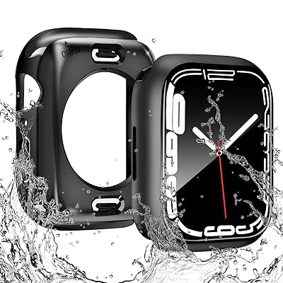 【2023冬強化版】 for Apple Watch ケース 360度全面防水 バンド 水泳・スポーツ専用 ガラスフィルム 一体型 apple watch 用 カバー 360フルボディ防水 アップルウォッチ ケース Apple Watch Serie