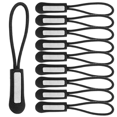 ジッパータブ ジッパープル 円筒形 ファスナー 引き手 持ち手 10個セット 延長/交換/修理用 引き手パー..