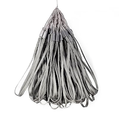 ハンドストラップ 落下防止 紛失防止 USBメモリ・マスコット・キー・ホイッスル用 50本組 グレー