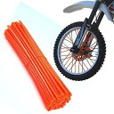 スポークカバー 72本セット スポーク バイク/自転車/オートバイ用 スポークスキン スポークラップ スポークガード ホイール用 前輪 後輪 (オレンジ)(2)