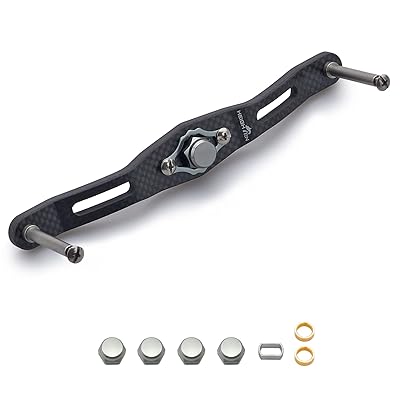 130/120/110mm リール ハンドル (ノブ無し) 厚さ4mm 1.5K炭布 カーボン シマノ(SHIMANO) ダイワ(DAIWA) アブ(Abu) 通用 ベイトリール 用 Carbon Series (120mm, ガンメタル) (383