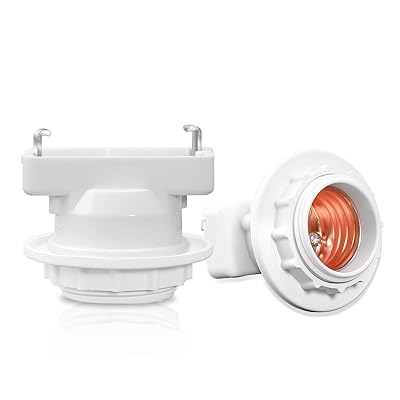 角型引掛けランプソケット E26口金対応 引掛シーリング用 電球ソケット 口金変換アダプタ 工事不要 取..