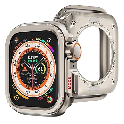 for Apple Watchケース アップルウォッチカバー 亜鉛合金素材 45mm/44mm 瞬時にApple Watch Ultraに変..