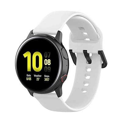 交換バンド For Samsung Galaxy Watch Active 2 シリコン 3節バンド 交換ベルト 耐衝撃 防汗 腕時計 20mm 替えストラップ (白) 交換バンド For Samsung Galaxy Watch Active 2 シリコン 3節バンド 交換ベルト 耐衝撃 防汗 腕時計 20mm 替えストラップ (白)