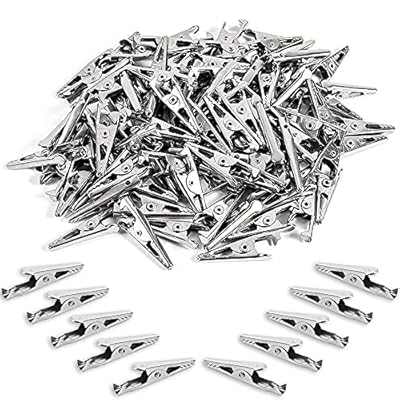 ペイントクリップ （約50個入り） ワニ口クリップ ペインティングクリップ ヘアクリップ メモスタンド 用 クリップ （9*35mm/シルバー） 金具 ヘアアクセサリー パーツ 塗装用 写真 自作 DIY ホビー 大人