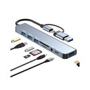 8-in-2 マルチポートUSB C ハブ アダプタ 3.5mm + Type-cポート+USB3.0ポート*1 +USB2.0ポート*3+ SD&TFカードリーダー(2)