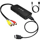 RCA to HDMI 変換コンバーター AV コンポジット hdmi 変換アダプタ 3色端子 hdmi 変換 古いゲーム機(XBOX、PS1、PS2、SNES、Wii、N64)古いレコーダー(DVD、VCR、VHS)など機器 3色コードからHDMI