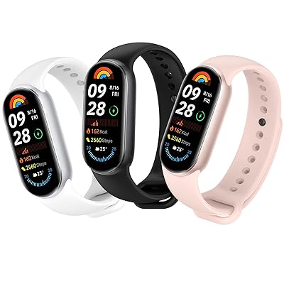 for Xiaomi Smart Band 9/8 換えバンド【3本セット】 シャオミ スマートバンド9/8ベルト TPUバンド 通気 防汗 防水 耐衝撃 男性 女性 Xiaomi mi Band 9/8 アクセサリー 公式と同じデザイン 金属コネク
