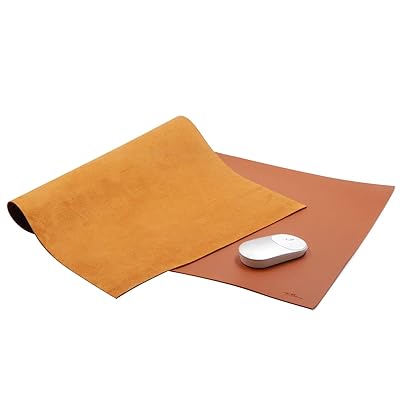 Tossow デスクマット 大型 マウスパッド キーボードパッド パソコンデスクパッド PU 防水 茶色 80 * 40cm