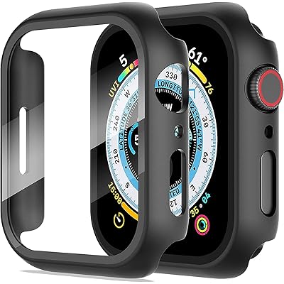 for Apple Watch Series 9/8/7/6/5/4/SE2/SE/Ultra 2/1 45mm保護ケース(2個)アップルウォッチケース 硬質PC一体型保護カバーfor iWatch 9/8/7/6/5/4/SE2/SE/Ultra