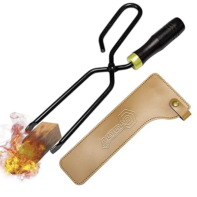 薪ばさみ ファイヤープレーストング 炭ばさみ BBQカーボントング バーベキュー用 暖炉器具 キャンプ道..