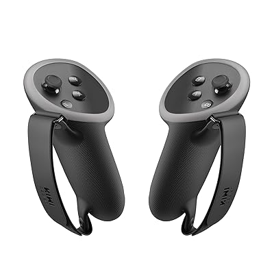 Quest 3S/3アクセサリー コントローラーグリップ 互換性がある ナックルストラップ付き シリコンハンドストラッププロテクター