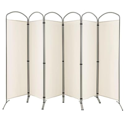 間仕切り パーテーション 6連 幅331cm 高さ188cm 折りたたみ 布タイプ パーティション 衝立 目隠し 部屋仕切り スクリーン 屏風 キャスター無し オフィス クリニック レストラン ホテル ベージュ
