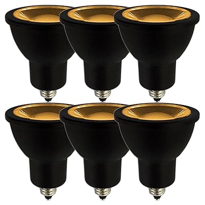led電球 e11口金 電球色 ブラック 調光器対応 6W ハロゲンランプ50W~60W相当 ダクトレール用LEDスポットライト 中角30度 密閉器具対応 (電球色相当(2700K), 本体黒 E11口金 調光(6個))