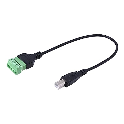 USB 2.0 Type-Bオス - 90度5ピンネジターミナルプリンタケーブルバラン無はんだコンバータアダプタ延長ケーブル(USB-B M) USB 2.0 Type-Bオス - 90度5ピンネジターミナルプリンタケーブルバラン無はんだコンバータアダプタ延長ケーブル(USB-B M)