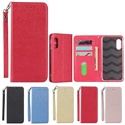 AQUOS sense3 au SHV45 docomo SH-02M sense 3 lite SH-RM12 センス3 lite ケース Android One S7 ケース 手帳型 ストラップ付き PU皮革 内蔵マグネット 携帯カバー カードポ