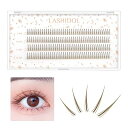部分つけまつげ マツエク セルフ つけまつげ ナチュラル 人気 DIY つけまつ毛 簡単 9〜12 mm(蘭)(A型つけまつげ セット, ブラウン)