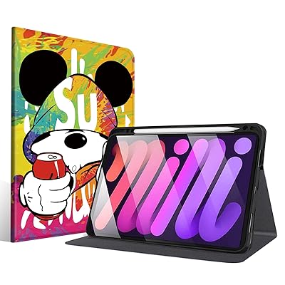 iPad mini7 ケース (A17 Pro、2024) iPad mini 第7/6世代 ケース 8.3インチ ペン収納 軽量 薄型 Pencil Pro/USB-C完全対応 オートスリープ/ウェイク機能対応 かわいい 人気オシャレ キャラクター