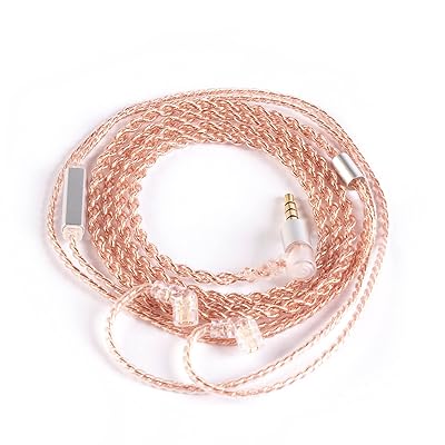 【KBEAR-Reality】 2pin QDC ヘッドフォン 交換用ケーブル 3.5mm プラグ KBEAR KBX4860 純銅 4芯 イヤ..