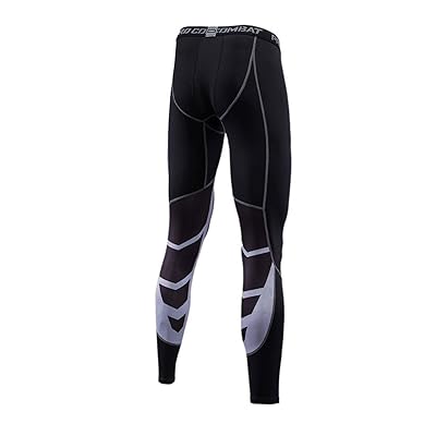 スポーツタイツ メンズ パワーストレッチ ロング アンダーウェア コンプレッション タイツ [UVカット + 吸汗速乾] yc3030ブラック S