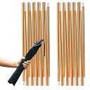 テントポール アルミポール 2本セット 交換用テント ポール 収納袋付き (ゴールド( 404CM ))