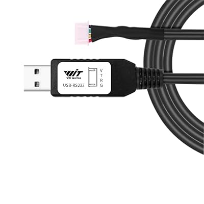 USB to RS232 UARTコンバータケーブル（CH340チップ付き）、4ウェイメスソケットヘッダーで終端、シリアルアダプター（1メートル、黒）、Windows 10,8,7、Linux MAC OS