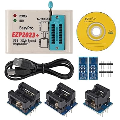 EZP2023 USBプログラマー 高速USB EEPROMフラッシュプログラマー + 5アダプターサポート 24 25 93 95 EEPROM Flash Bios EZP2019よりたWindows用 (USBプログラマー + 5アダプター)