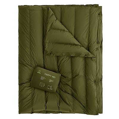 ダウン ブランケット 超軽量 ダウンケット大判 175×135cm ひざ掛け 掛け布団 ダウン パフィー キャンピ..