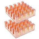 ヒートシンク 銅 20x20x6mm 熱伝導性粘着シート付き 熱暴走対策 銅ヒートシンク CPU ICチップ 回路基板 精密機器用 冷却ラジエーターフィン 2個セット(2)