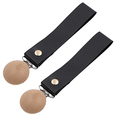 ベビーカー用ブランケット クリップ 2個セット バギー 膝掛け ストラップ PU 多機能 (ブラック)
