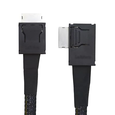 左角度 90度コネクタ デュアルシールド OcuLink PCIe 4.0 PCI-Express SFF-8611 4i オス - SFF-8611 オス データアクティブケーブル 外部 eGPU SSD 用 50cm