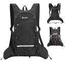 ランニング リュック バッグ 18L ハイドレーション トレラン ザック 登山 自転車 サイクリング マラソン ベスト トレイル 通気 軽量 (ブラック (バッグのみ), ワンサイズ)