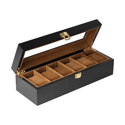 木製時計ケース 腕時計収納ボックス コレクションケース ウォッチボックス 高級 時計ディスプレイ (6本)