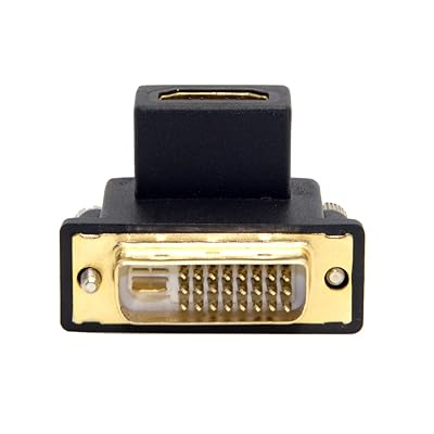 コンピューター＆HDTV＆グラフィックカード用の90度ダウンアングルDVIオス-HDMIメスアダプター DVI-041-UP