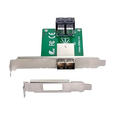 デュアルポート Mini SAS HD SFF-8644 - 内蔵SAS HD SFF-8643 PCBA メスアダプター 薄型ブラケット付き デュアルポート Mini SAS HD SFF-8644 - 内蔵SAS HD SFF-8643 PCBA メスアダプター 薄型ブラケット付き