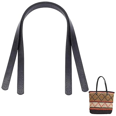 2本 長さ618mm レザー 持ち手 バッグ 幅18.5mm 持ち手 合皮 DIY 修理 ハンドバッグ 交換用 合成革 黒