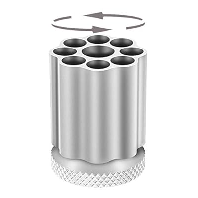 快速旋回筆箱, ペン立て, ペンホルダー, ペン置き, 文鎮 シルバー/ブラック事務用品及び机の収納 (silv..