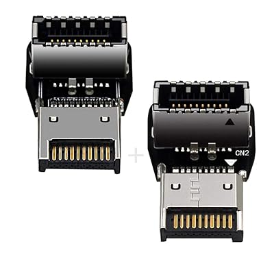 USB 3.1 フロントパネルヘッダー オス-メス Type-E マザーボード 拡張データアダプター 2個