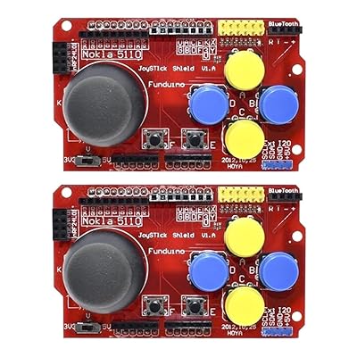 2個セット JoyStick Shield ジョイスティック シールド 拡張ボード 模擬 キーボードとマウス機能 ゲームパッド モジュール ボード Arduino適用