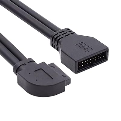 左角度 USB 3.0 20ピン 19ピン オス-メス 延長 5Gbps ケーブル 90度 マザーボードメインボード用