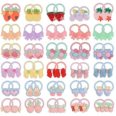 ヘアゴム 子供 へあアクセサリー 赤ちゃん カラフル 小さめ 髪ゴム こども 女の子 保育園 髪飾り かわいい おしゃれ シンプル ギフト (60枚セット)